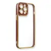 İphone 13 Pro Kılıf Liva Lens Silikon - Bordo