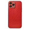 İphone 13 Pro Max Kılıf Coco Karbon Silikon - Kırmızı