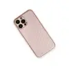 İphone 13 Pro Max Kılıf Coco Karbon Silikon - Pembe