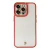 İphone 13 Pro Max Kılıf Liva Lens Silikon - Kırmızı