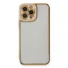 İphone 13 Pro Max Kılıf Liva Lens Silikon - Pudra