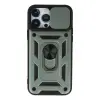 İphone 13 Pro Max Kılıf Pars Lens Yüzüklü Silikon - Yeşil