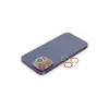 İphone 13 Pro Max Renkli Kamera Lens Koruma Cam - Turuncu-kırmızı