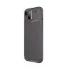 İphone 14 Kılıf Auto Focus Karbon Kapak - Gri