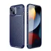 İphone 14 Kılıf Auto Focus Karbon Kapak - Lacivert