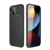 İphone 14 Kılıf Auto Focus Karbon Kapak - Siyah