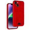 İphone 14 Kılıf Kelvin Kartvizitli Silikon - Kırmızı