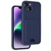 İphone 14 Kılıf Kelvin Kartvizitli Silikon - Lacivert