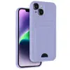 İphone 14 Kılıf Kelvin Kartvizitli Silikon - Lila