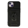 İphone 14 Kılıf Pars Lens Yüzüklü Silikon - Siyah