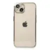 İphone 14 Kılıf Razer Lensli Silikon - Gümüş
