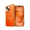 İphone 14 Live Diamond Magsafe Kapak - Turuncu