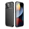 İphone 14 Plus Kılıf Auto Focus Karbon Kapak - Siyah