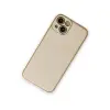 İphone 14 Plus Kılıf Coco Deri Silikon Kapak - Gold