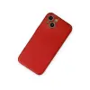 İphone 14 Plus Kılıf Coco Deri Silikon Kapak - Kırmızı
