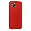 İphone 14 Plus Kılıf Coco Deri Silikon Kapak - Kırmızı