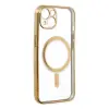 İphone 14 Plus Kılıf Magneticsafe Lazer Silikon - Gold