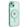 İphone 14 Plus Kılıf Magneticsafe Lazer Silikon - Haki Yeşil