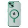 İphone 14 Plus Kılıf Magneticsafe Lazer Silikon - Haki Yeşil