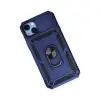İphone 14 Plus Kılıf Pars Lens Yüzüklü Silikon - Lacivert