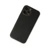 İphone 14 Pro Kılıf Coco Deri Silikon Kapak - Siyah