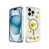 İphone 14 Pro Kılıf Daisy Simli Magsafe Kapak - Gold