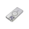 İphone 14 Pro Kılıf Joke Simli Magneticsafe Kılıf - Gümüş