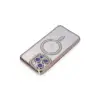 İphone 14 Pro Kılıf Joke Simli Magneticsafe Kılıf - Pembe