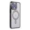 İphone 14 Pro Kılıf Joke Simli Magneticsafe Kılıf - Siyah