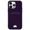 İphone 14 Pro Kılıf Kelvin Kartvizitli Silikon - Derin Mor