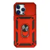 İphone 14 Pro Kılıf Pars Lens Yüzüklü Silikon - Kırmızı