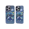 İphone 14 Pro Kılıf Prada Desenli Kapak - Prada Mavi - 1
