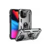 İphone 14 Pro Kılıf Sofya Yüzüklü Silikon Kapak - Gümüş