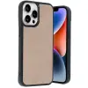 İphone 14 Pro Max Kılıf Aras Deri Kapak - Pudra