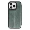 İphone 14 Pro Max Kılıf Flip Cover - Koyu Yeşil