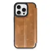 İphone 14 Pro Max Kılıf Flip Cover - Taba