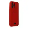 İphone 14 Pro Max Kılıf Kelvin Kartvizitli Silikon - Kırmızı