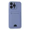 İphone 14 Pro Max Kılıf Kelvin Kartvizitli Silikon - Lila