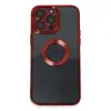 İphone 14 Pro Max Kılıf Slot Silikon - Kırmızı