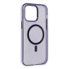 İphone 14 Pro Max Kılıf Tron Şeffaf Magsafe Kapak - Derin Mor