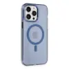 İphone 14 Pro Max Kılıf Tron Şeffaf Magsafe Kapak - Mavi