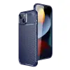 İphone 15 Kılıf Auto Focus Karbon Kapak - Lacivert