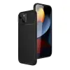 İphone 15 Kılıf Auto Focus Karbon Kapak - Siyah