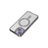 İphone 15 Kılıf Joke Simli Magneticsafe Kılıf - Derin Mor
