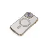 İphone 15 Kılıf Joke Simli Magneticsafe Kılıf - Gold