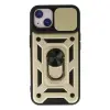 İphone 15 Kılıf Pars Lens Yüzüklü Silikon - Gold