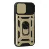 İphone 15 Kılıf Pars Lens Yüzüklü Silikon - Gold
