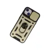 İphone 15 Kılıf Pars Lens Yüzüklü Silikon - Gold