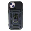 İphone 15 Kılıf Pars Lens Yüzüklü Silikon - Lacivert