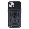 İphone 15 Kılıf Pars Lens Yüzüklü Silikon - Lacivert